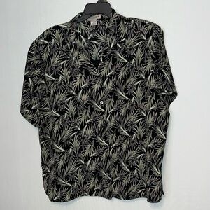 Vtg. Notations Women’s Blouse 3X Button Down Lined Short Sleeve Shoulder Pads.